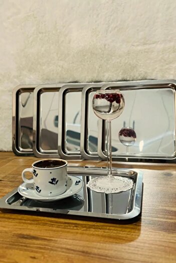 B.A.Y.NUVOLA Stainless Presentation Tray 21X21 6 Pieces