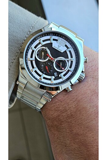 Raymond Rym-1127 Quartz Men's Wristwatch - Steel Case and Cord - 2 Years Warranty