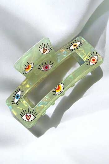 TAKIŞTIR Green Color Eye Figured Bone Latch Buckle