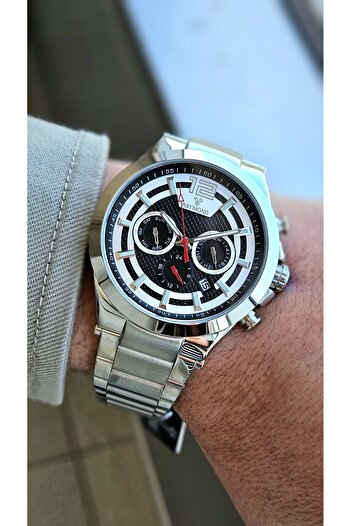 Raymond Rym-1127 Quartz Men's Wristwatch - Steel Case and Cord - 2 Years Warranty