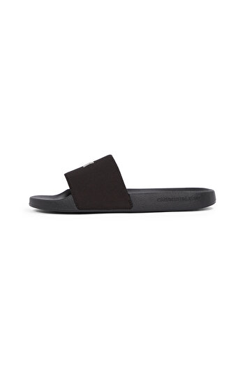Calvin Klein Women Triple Black Monogram Hardware Sliders