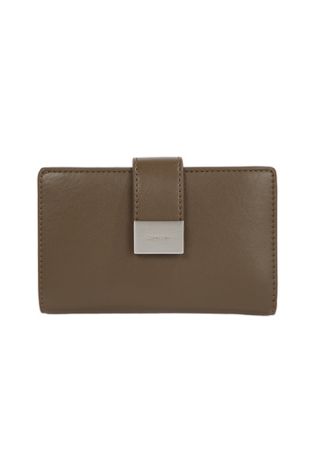 Calvin Klein Women Teak Hardware Snap Medium Bifold Wallet