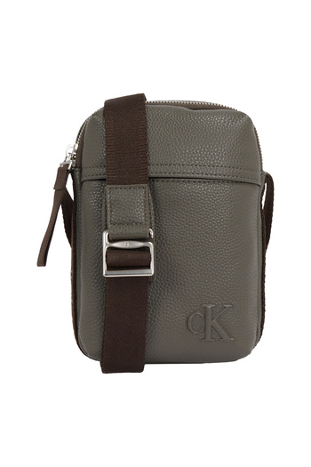 Calvin Klein Gray Cargo Reporter Small Crossover Bag