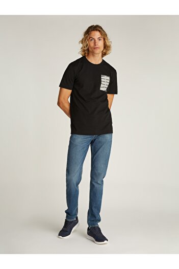 Calvin Klein Calvin Klein Men Black Serif Box Graphic Short Sleeve T-Shirt