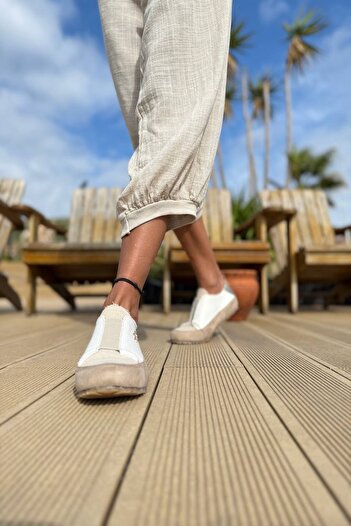 Güneşkızı Guki35 Γυναικείο Ecru Daily Άνετο Vegan Baby Sneaker