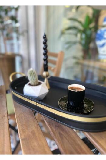 The Mia Black Galvin Tray - 54X24 cm Gln0081