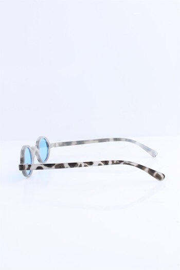 Silvio Monetti Unisex Leopard Blue Glass Uv400 Sunglasses Silvio Monettı - 3sm5928r007