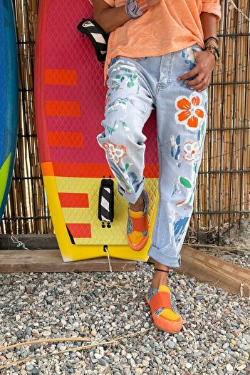 Güneşkızı Guki35 Kadın Turuncu Günlük Rahat Vegan Fun Sneaker