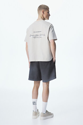 H&M Pamuklu Sweatshirt Şort Relaxed Fit