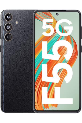 Samsung Galaxy F55 5G (Vegan Leather, Raisin Black, 8GB RAM, 256GB Storage)