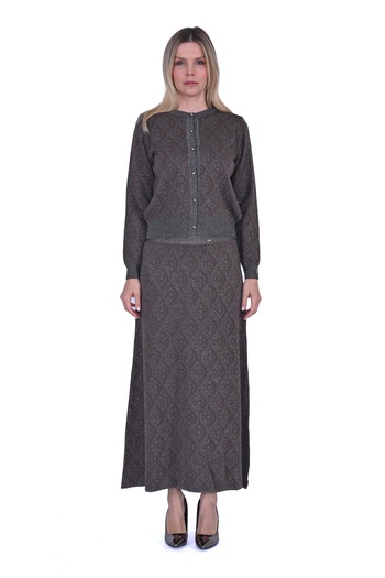 Invee Invee 6951 Mink Wool Blended Knitwear Set
