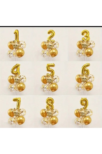ALYA PARTY Gold Цифровий фольгований повітряний кулька Король Фольгований повітряний кулька Набір до дня народження