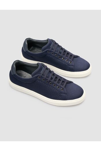 Cabani Ανδρικά αθλητικά παπούτσια πλεκτά Navy Blue - Lace-Up
