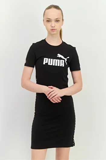 Puma Women Sportswear Fit Brand Logo Outdoors Dress, Black/ White