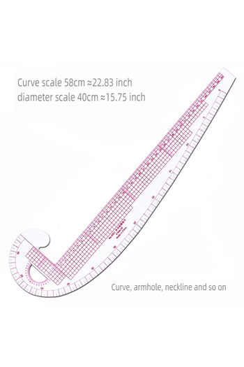 Choice 6501 Empire sewing ruler and French curve, used for pattern making drafting, transparent plastic fas