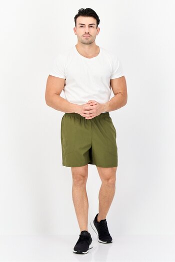 adidas Men Sportswear Fit Brand Logo Hiking Shorts, Olive