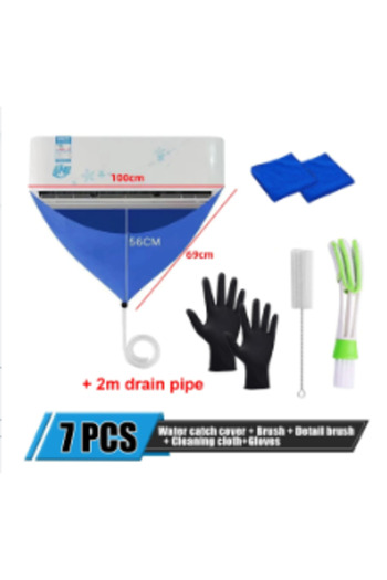 Choice 7pcs 1/5/7pcs Air Conditioner Cleaning Bag Waterproof Drain for Washing Conditioning Water drain-pip