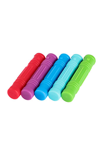 Choice Saber 5PCS Silicone Pencil Topper Fun Silicone Baby Teether Pencil Cap Sensory Toy for Kids Children
