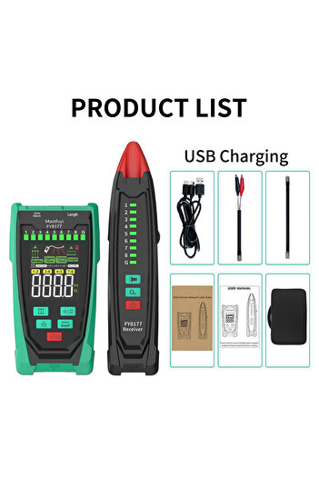Choice FY8177 MASTFUYI FY8177 Network Cable Tester LCD Digital Network Line Finder Anti-Interference Wire T