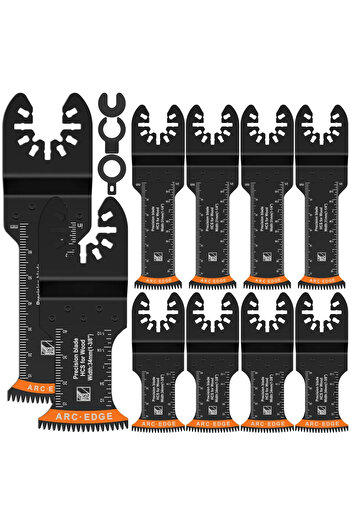 Choice 10PCS 10Pcs Japanese Oscillating Saw Blades High Carbon Steel Bi-Metal Curved edge Multitool Blades