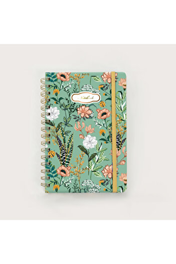 Choice A5 Style F Spiral Notebook, Women's Diary, Hardcover Spiral Diary, 5.5 X 8.3inch, 160 Pages, Cute Fl