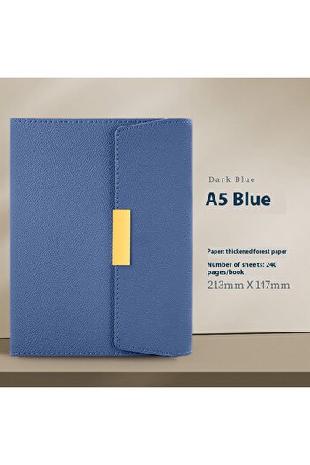 Choice A5 Blue Thickened upgraded high-end notebook diary notebook A5 retro high-end PU leather classic tra