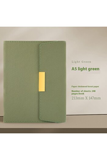 Choice A5 green Thickened upgraded high-end notebook diary notebook A5 retro high-end PU leather classic tr