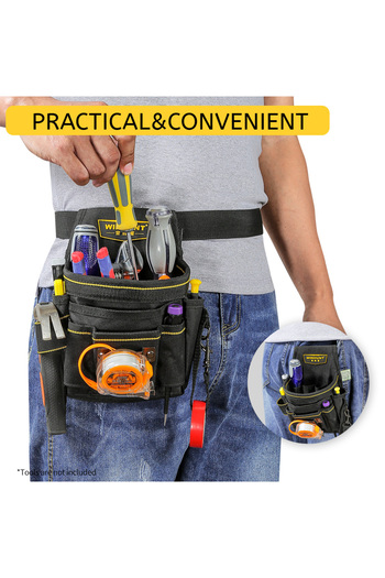 Choice black Electrician Tool Waist Bag - Durable, Portable, Multifunctional, Made of Textile Materials, No
