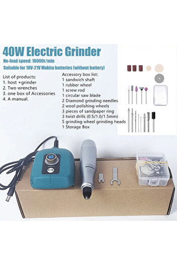 Choice 40W Mini Electric Grinder No-load speed up to 18000r/min Home DIY Lithium Electric Grinder For 18...