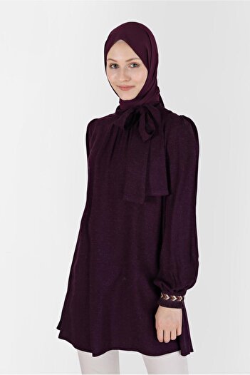 Alvina EMBROIDERED AND TASSELED TUNIC WITH BOW DETAIL 42376