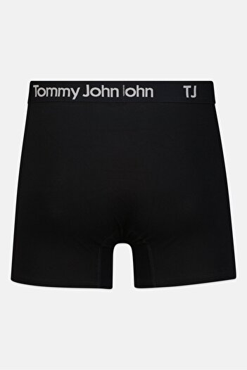Tommy John Men 2 Pack 4 inseam Brand Logo Boxer Briefs, Multicolor