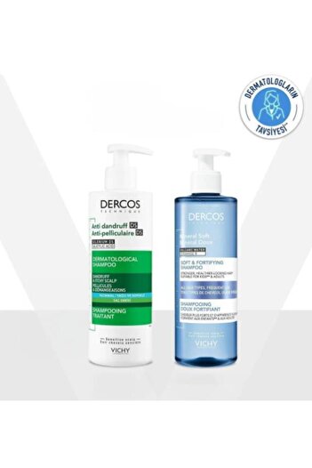 Vichy Vichy Dercos Dandruff Care Routine - Normal-Oily Hair Shampoo Cofree