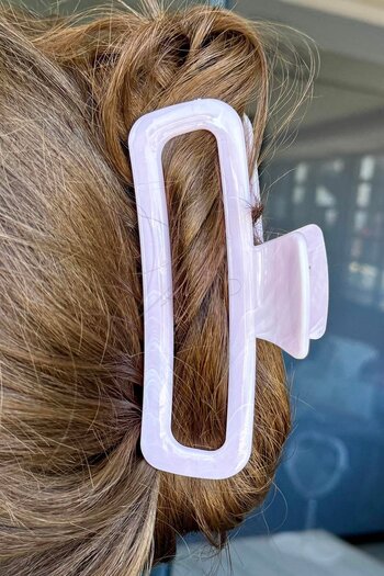 TAKIŞTIR Light Pink Color Marble Patterned Bone Latch Buckle