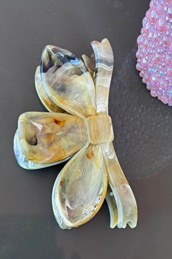 TAKIŞTIR Mixed Color Marble Patterned Bone Ratchet Buckle