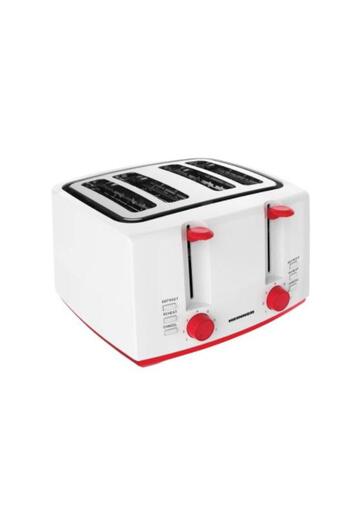 Heinner Heinner Panfette 1300 HTP-1300WHR Toaster, 1300 W, 4 slices (White/Red)
