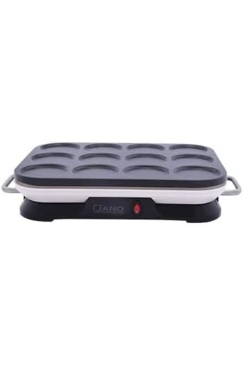 JANO Electric Crepe Maker 12 Pcs, Molds Machine , 1600w, White