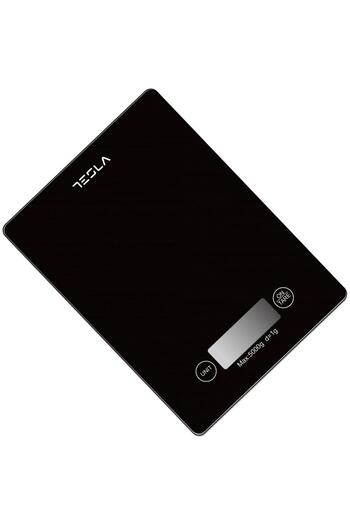 TESLA Tesla KS201B kitchen scale, 5kg, LCD screen, Tare function, Glass (Black)