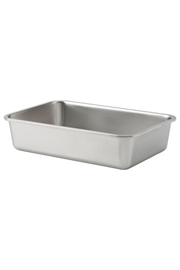 IKEA 365+ Large Rectangular Stainless Steel Food Container 3L, Durable, Stackable & Oven-Safe