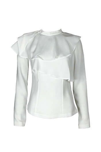 KAMEYA Layered Ecru Blouse