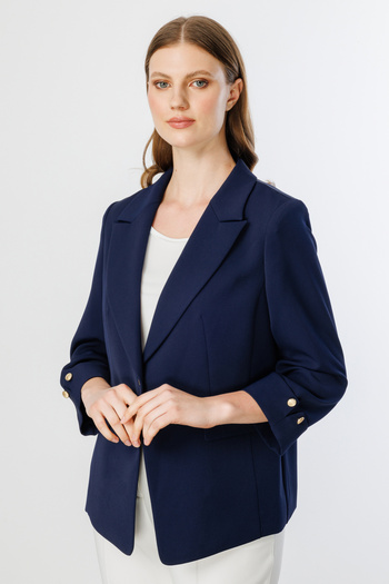 Ekol Single Button Cover Pocket Jacket