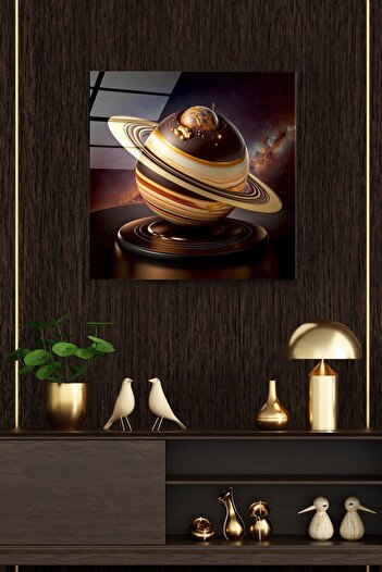 indispensablely Saturn Glass Table, Decorative Glass Table