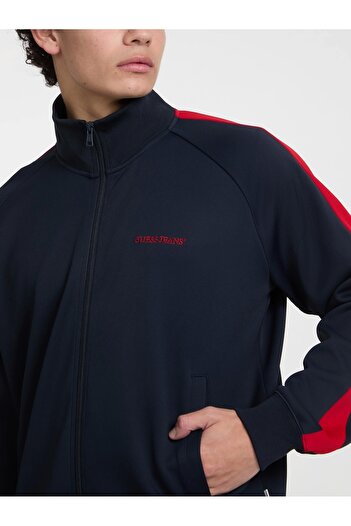 Guess GJ TRICOT TRACK JACKET Ανδρικό μπλουζάκι αθλητικής φόρμας σε μπλε ναυτικό M5GQ29KB212-A71W