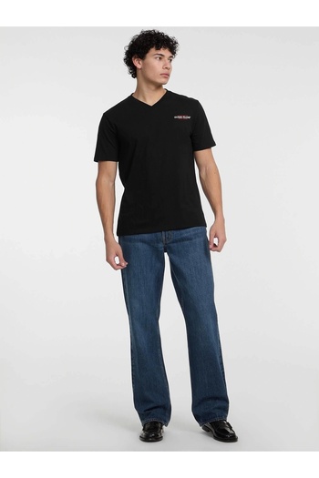 Guess Ανδρικό μπλουζάκι GJ SS VN SLIM AMERICAN TR TEE Μαύρο M4YI50K8HM0-JBLK