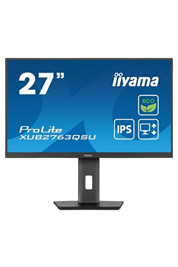IIYAMA Monitor IPS LED Iiyama 27" XUB2763QSU-B1, QHD (2560 x 1440), HDMI, DisplayPort, Boxe, 100 Hz, 2 ms
