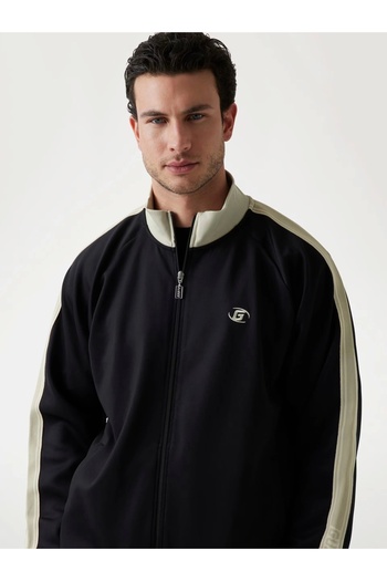 Guess CASTORE FULL ZIP SWEATSHIRT Ανδρικό μπλουζάκι με φερμουάρ Z5GQ13KCRU2-JBLK