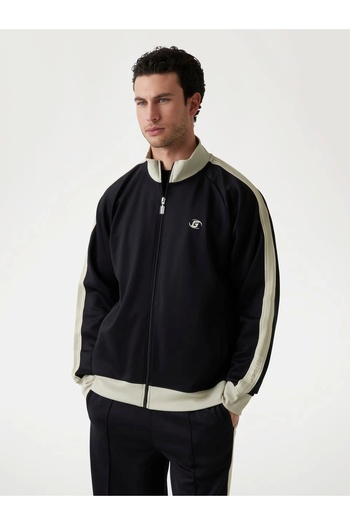 Guess Castore Full Zip Sweatshirt Men's Black Tracksuit Top Z5Gq13Kcru2-Jblk