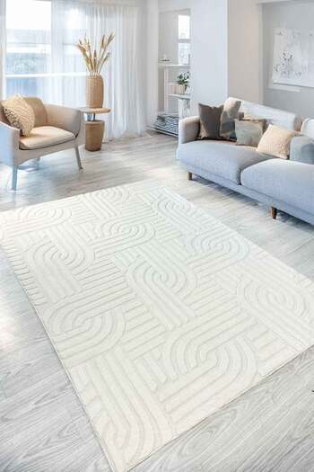 Decomia Home Siena Kendinden Desenli Peluş Kaymaz Taban Salon Halısı Mutfak Halısı Yolluk