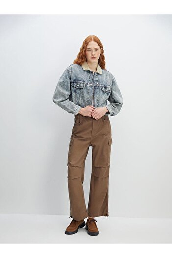 LC Waikiki Women's Jean Jacket - Shirt Collar