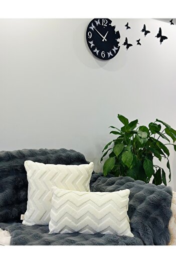 Cottella Bohemian Special Pattern Punch Throw Pillow Cover Cream Color 28X50 cm