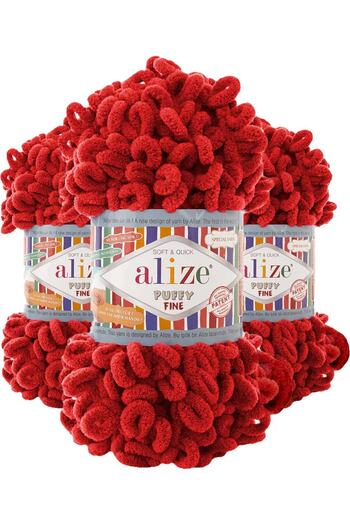 Alize Red Puffy Fine 56 - 1 Piece